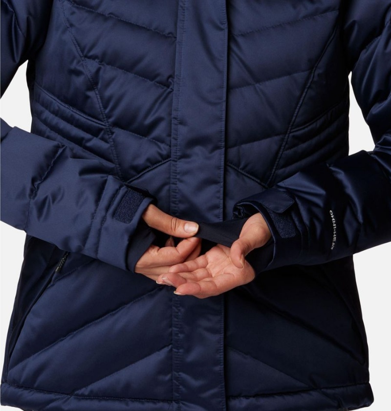 Navy Women's Columbia Lay D III Puffer Jacket | KWXBM-4283