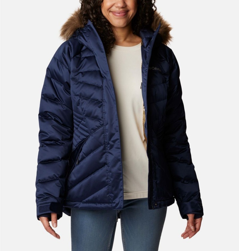 Navy Women's Columbia Lay D III Puffer Jacket | KWXBM-4283