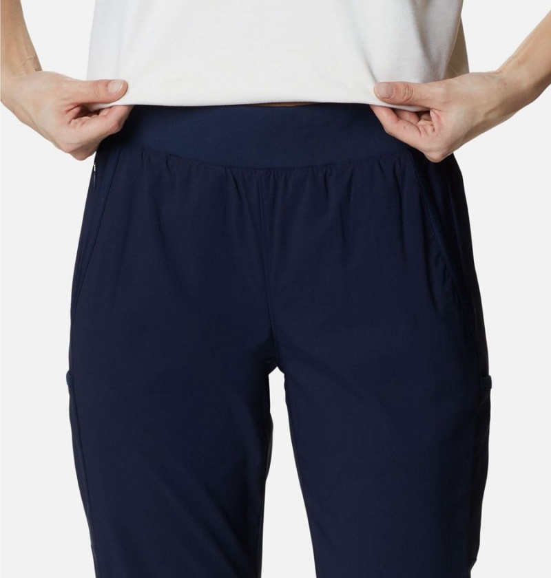 Navy Women's Columbia Leslie Falls Pants | FTYEW-3690