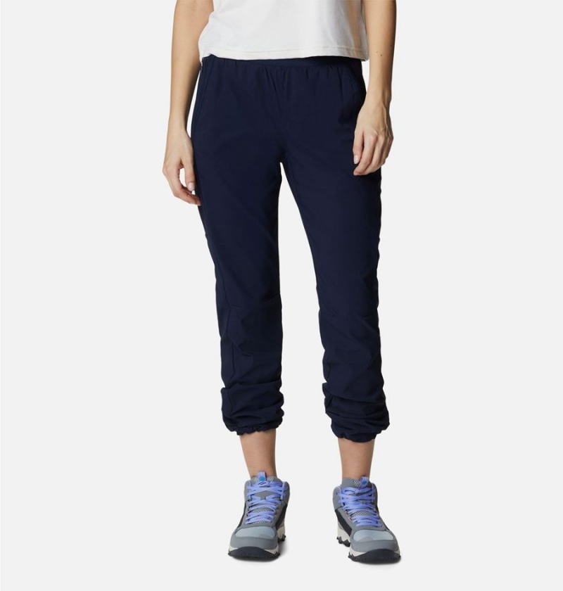 Navy Women's Columbia Leslie Falls Pants | FTYEW-3690