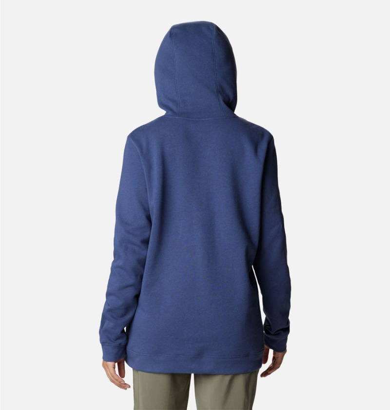 Navy Women's Columbia Logo II Hoodie | MPXVN-6978