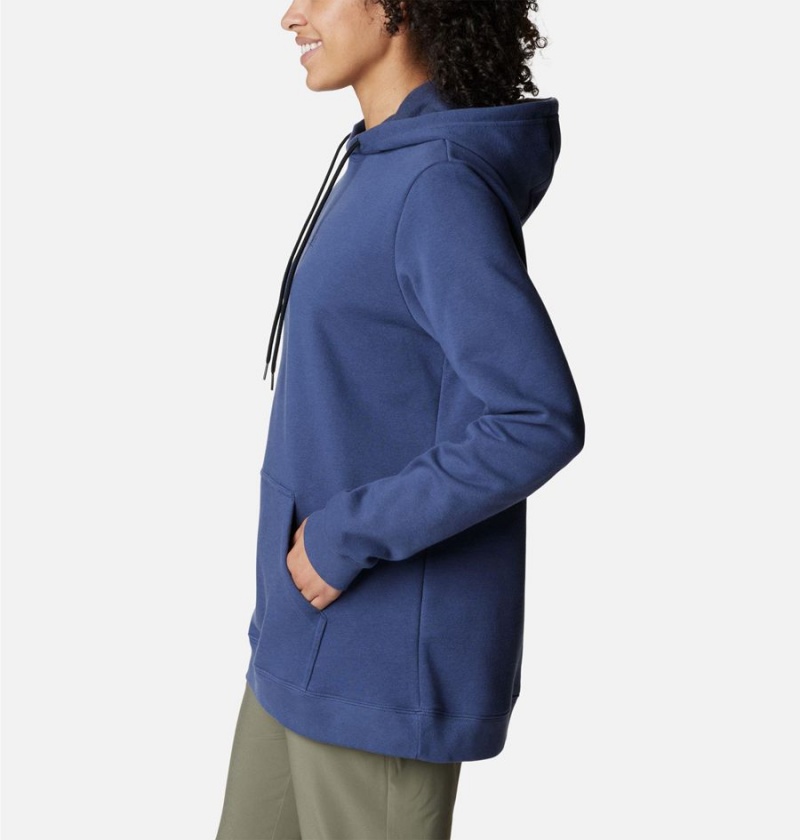 Navy Women's Columbia Logo II Hoodie | MPXVN-6978