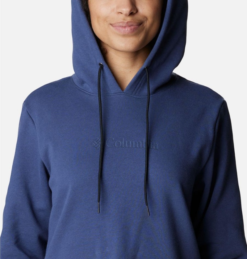 Navy Women's Columbia Logo II Hoodie | MPXVN-6978