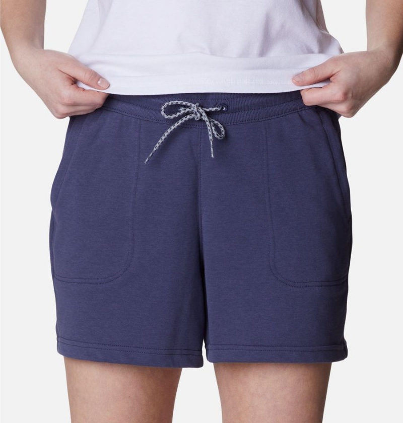 Navy Women's Columbia Mineral Ridge Pull On Shorts | AQSPL-2136