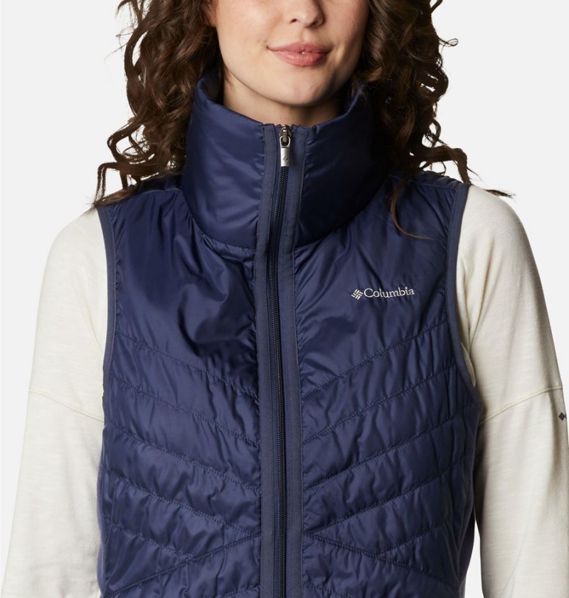 Navy Women's Columbia Mix It Around Long Vest | MGLEQ-3148