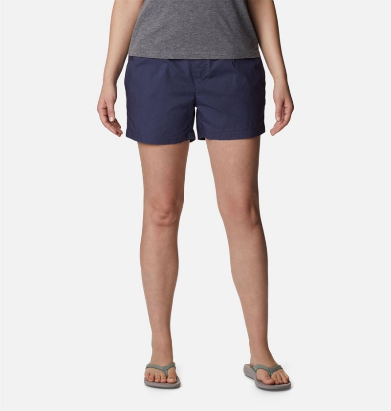 Navy Women\'s Columbia Norgate Shorts | XRYUS-0798