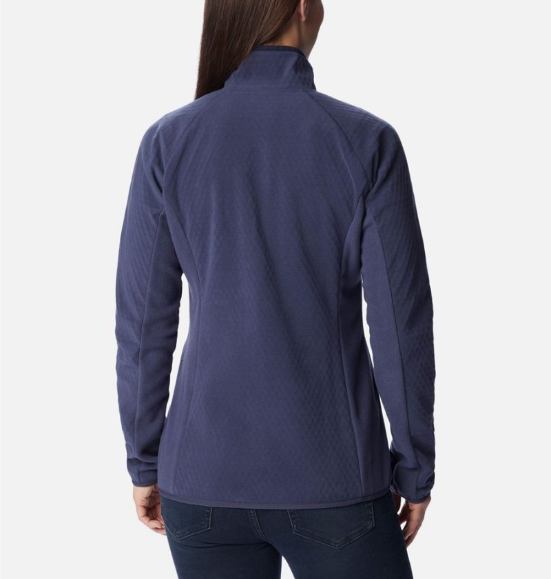 Navy Women's Columbia Outdoor Tracks Full Zip Fleece Jacket | RFAMT-7942