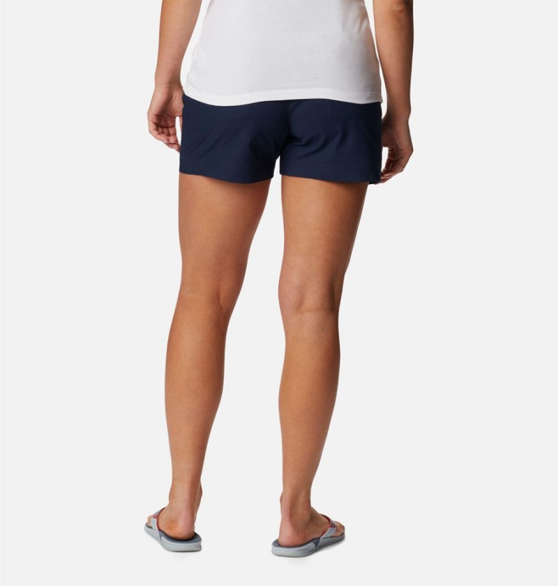 Navy Women's Columbia PFG Sun Drifter Chino Shorts | OMGJC-7295