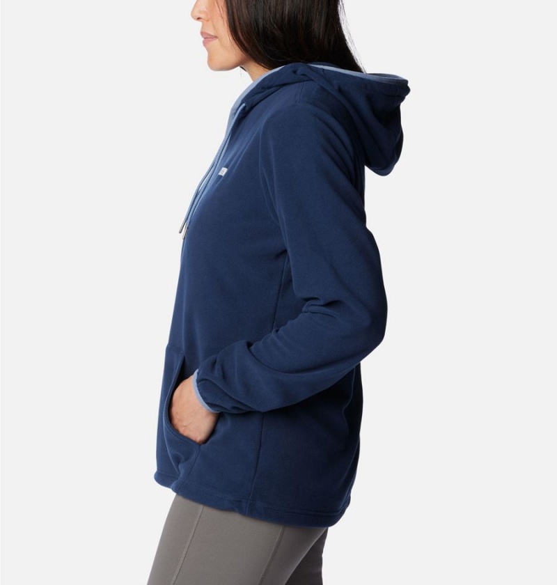 Navy Women's Columbia PFG Tidal Fleece Hoodie | WKXRL-3759