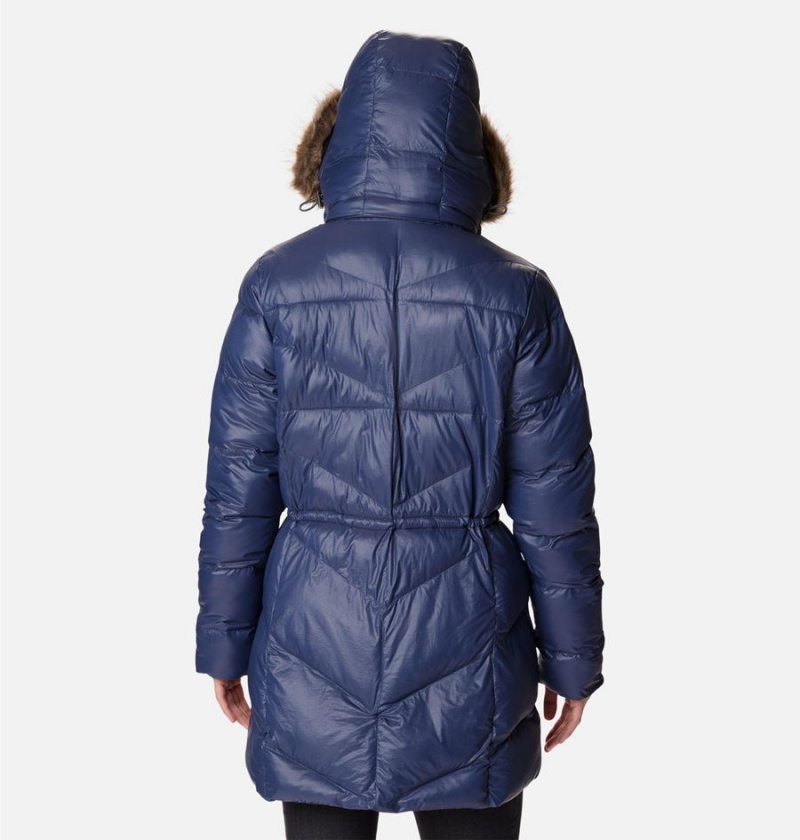 Navy Women's Columbia Peak to Park Mid Insulated Puffer Jacket | TZRQX-8426