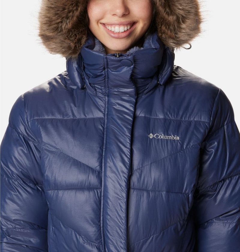 Navy Women's Columbia Peak to Park Mid Insulated Puffer Jacket | TZRQX-8426