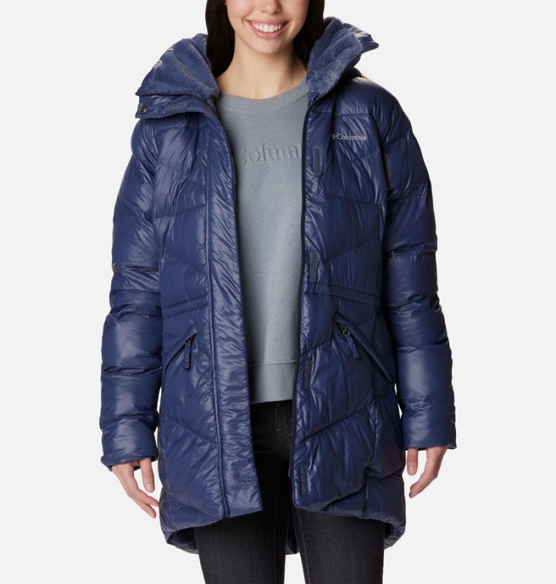 Navy Women's Columbia Peak to Park Mid Insulated Puffer Jacket | TZRQX-8426