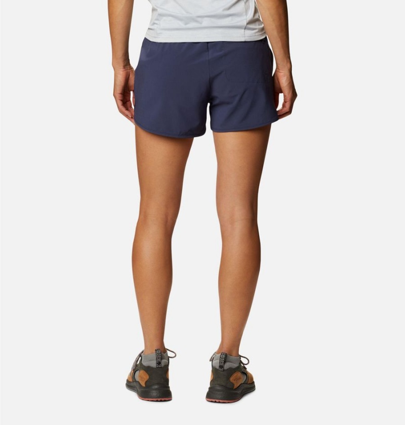 Navy Women's Columbia Pleasant Creek Stretch Shorts | VJHUQ-2735