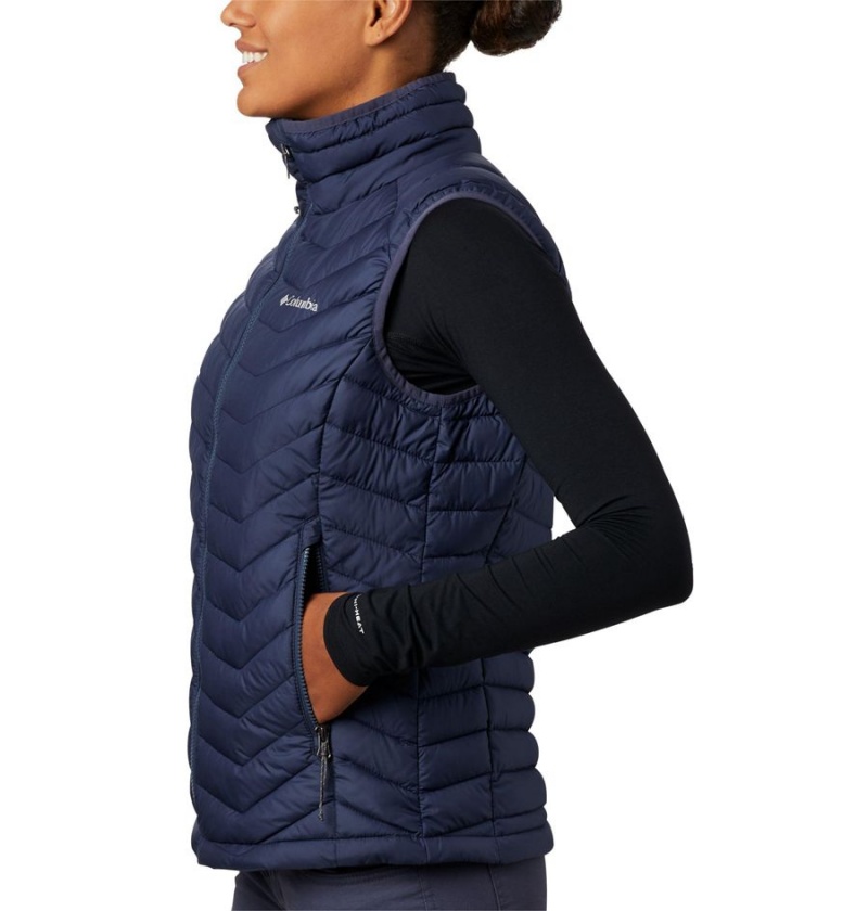 Navy Women's Columbia Powder Lite Vest | IQEGP-9628