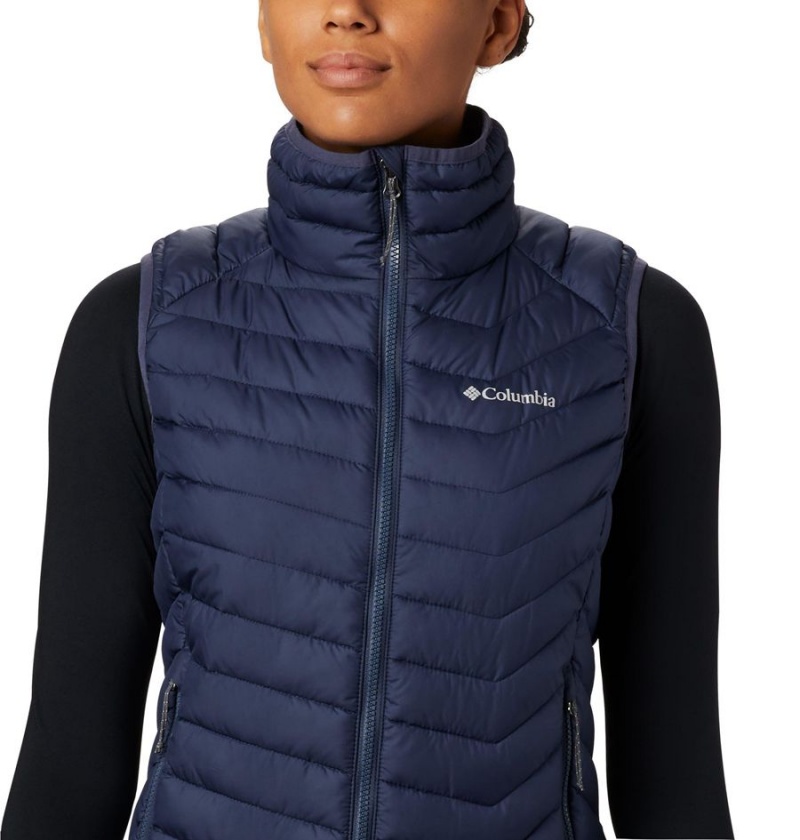 Navy Women's Columbia Powder Lite Vest | IQEGP-9628