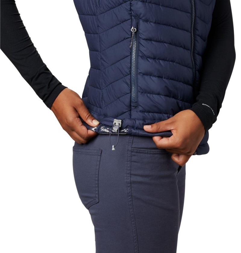 Navy Women's Columbia Powder Lite Vest | IQEGP-9628