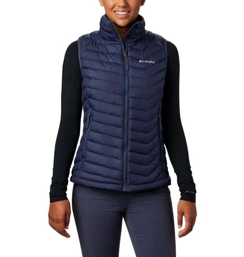 Navy Women\'s Columbia Powder Lite Vest | IQEGP-9628