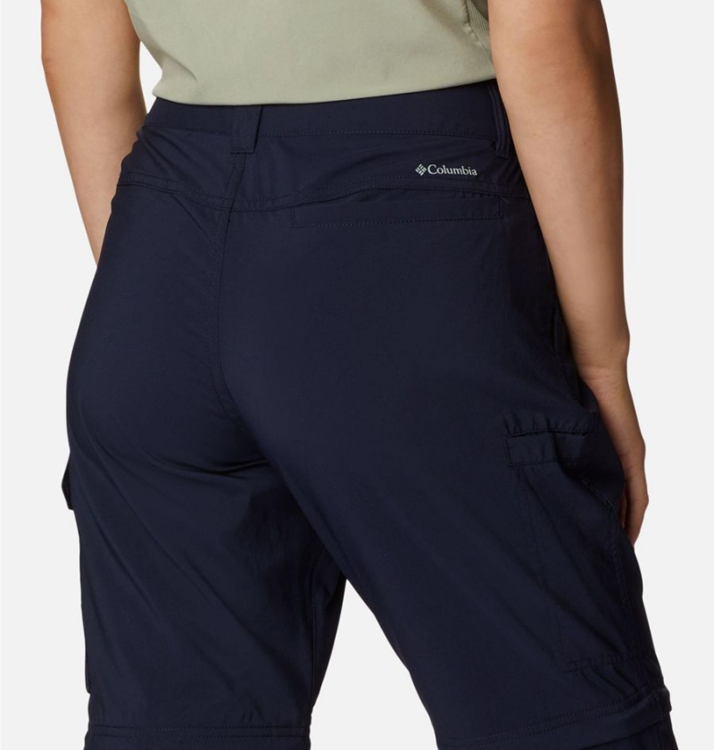 Navy Women's Columbia Silver Ridge Utility Convertible Pants | POSRV-3589