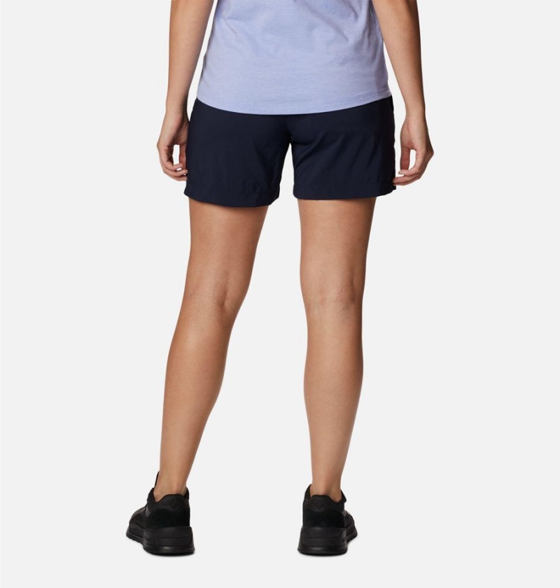 Navy Women's Columbia Silver Ridge Utility Shorts | KDTIQ-5462