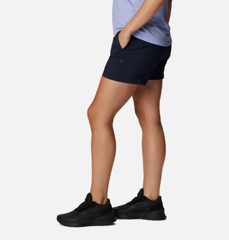 Navy Women's Columbia Silver Ridge Utility Shorts | KDTIQ-5462