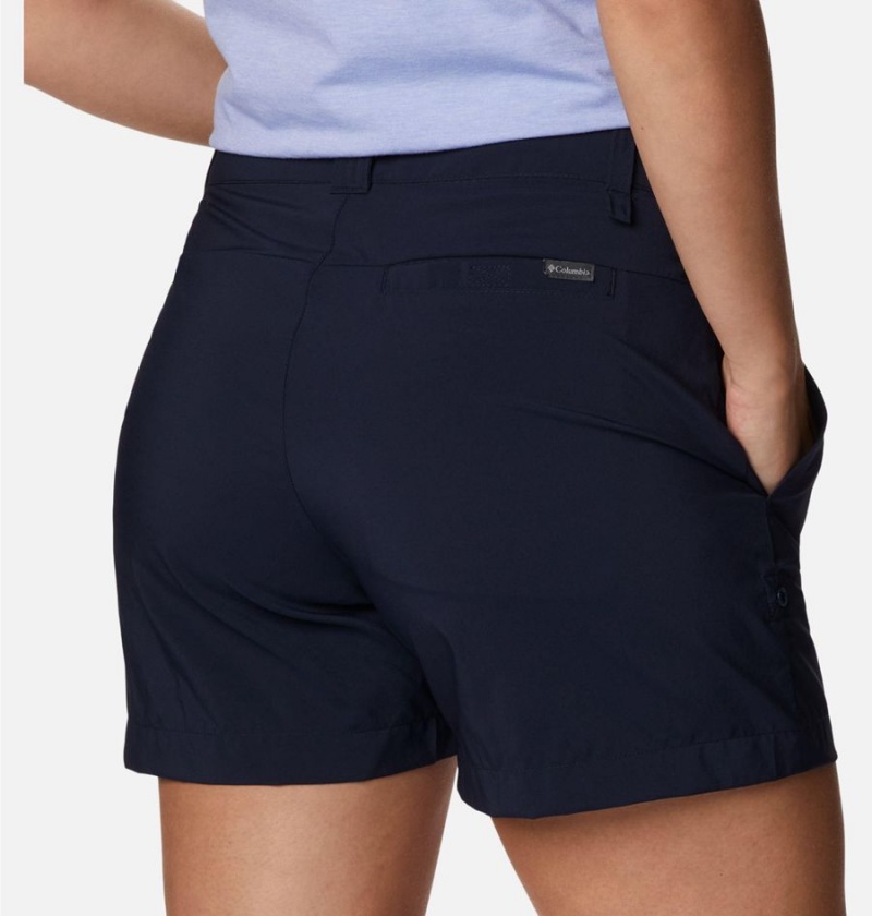 Navy Women's Columbia Silver Ridge Utility Shorts | KDTIQ-5462