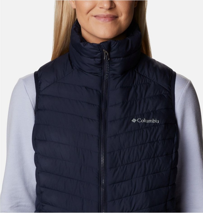 Navy Women's Columbia Slope Edge Vest | SDJOZ-2931