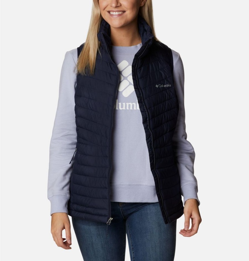 Navy Women's Columbia Slope Edge Vest | SDJOZ-2931