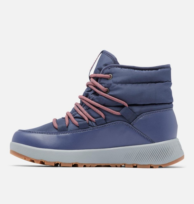 Navy Women's Columbia Slopeside Village Omni Heat Mid Boots | UQCDK-8529