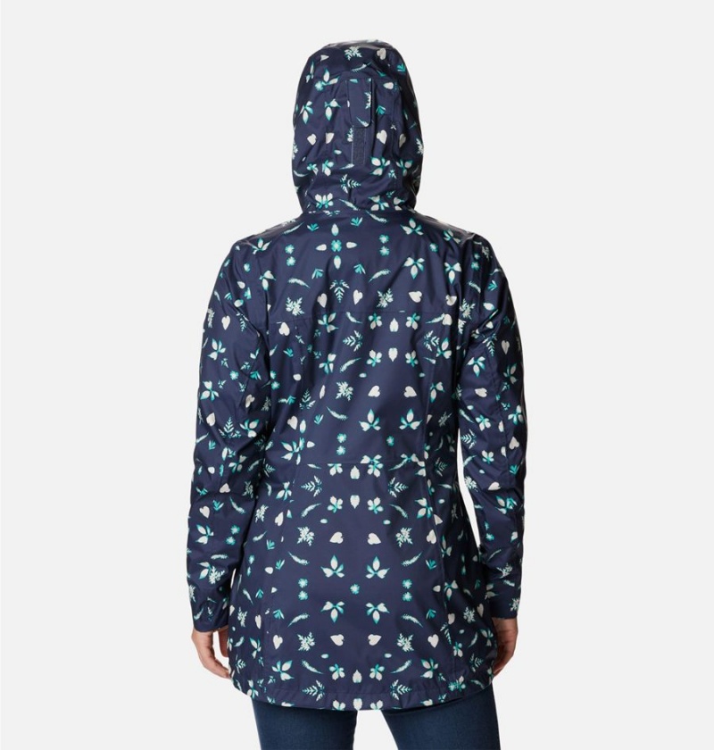 Navy Women's Columbia Splash A Little II Rain Jacket | HJKVN-7209