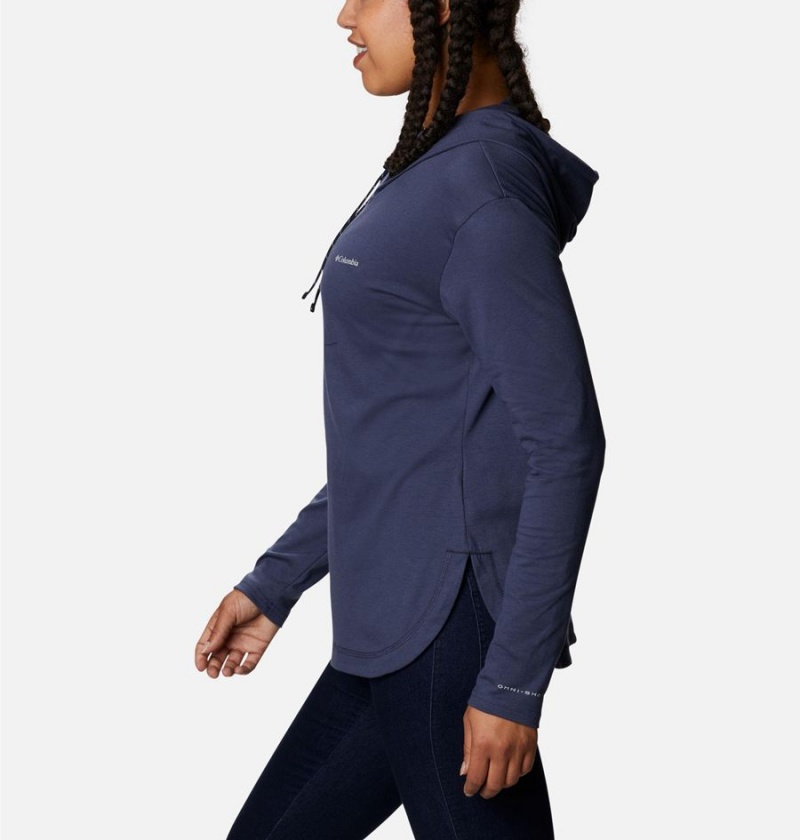 Navy Women's Columbia Sun Trek Pullover Hoodie | KGVJZ-2865