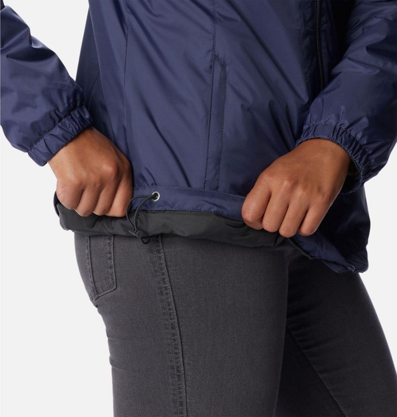 Navy Women's Columbia Switchback Sherpa Lined Rain Jacket | SGFHY-3408