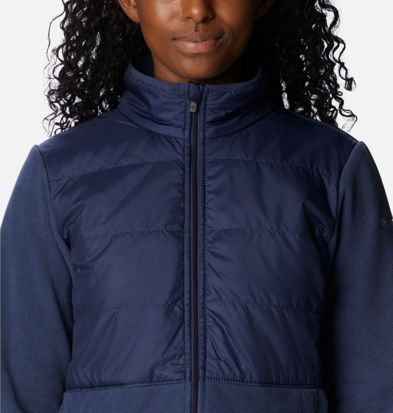 Navy Women's Columbia Tamarancho Full Zip Fleece Jacket | YOWVD-7609