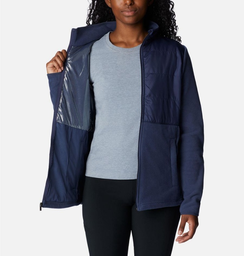 Navy Women's Columbia Tamarancho Full Zip Fleece Jacket | YOWVD-7609