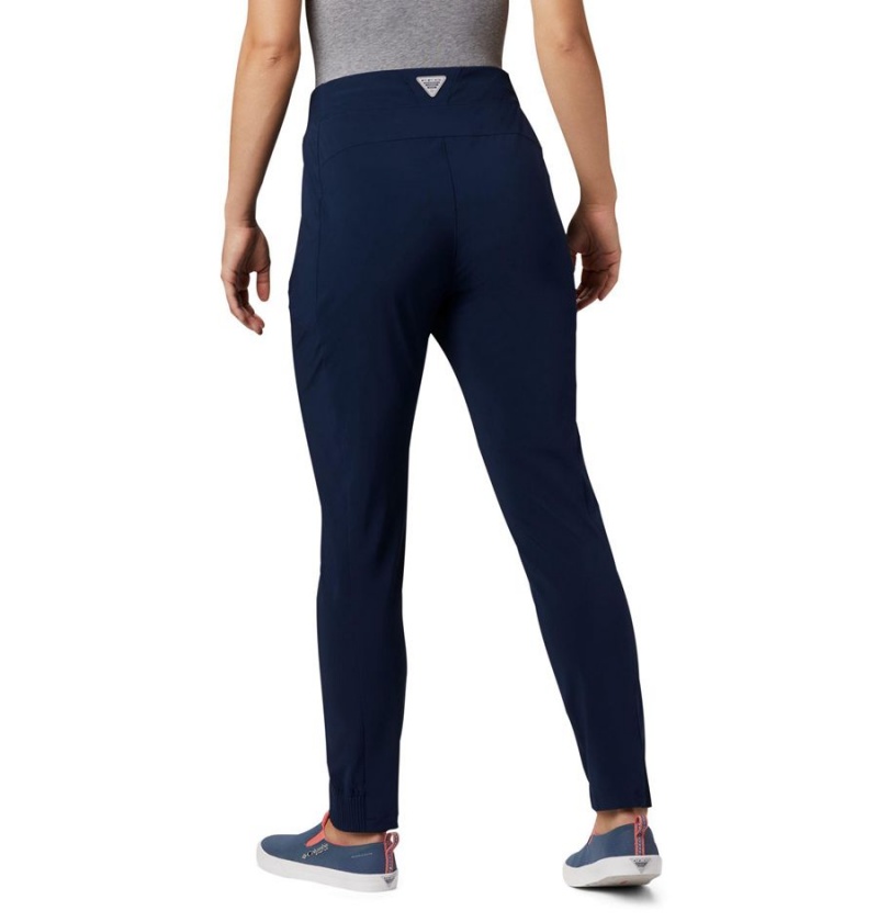 Navy Women's Columbia Tidal PFG II Pants | XACLB-5342