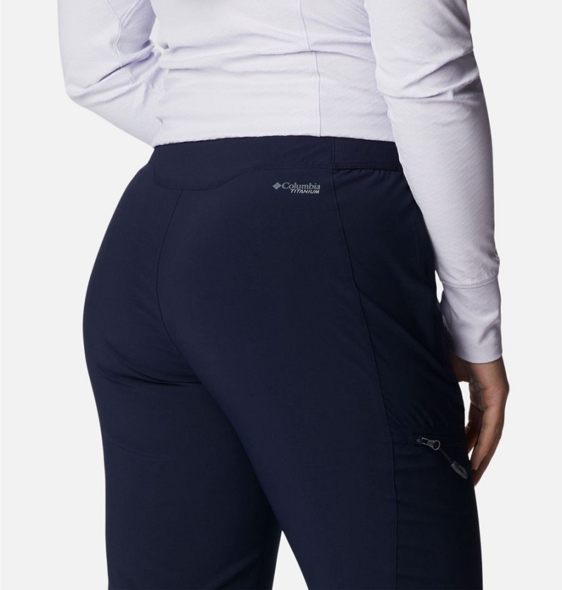 Navy Women's Columbia Titan Pass Pants | QYFDB-7812