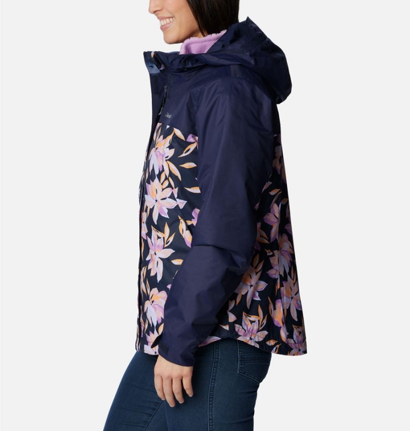 Navy Women's Columbia Tunnel Falls II Interchange 3 In 1 Jackets | NIKZG-4362