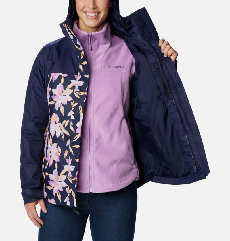 Navy Women's Columbia Tunnel Falls II Interchange 3 In 1 Jackets | NIKZG-4362