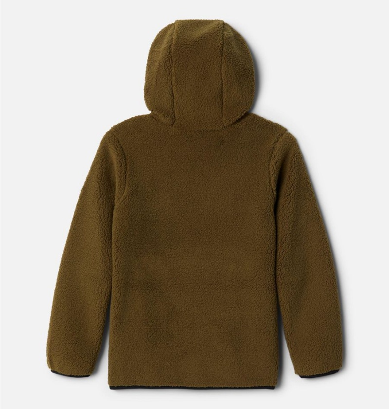 Olive Kids' Columbia Rugged Ridge Sherpa Hoodie | LOZMH-6208