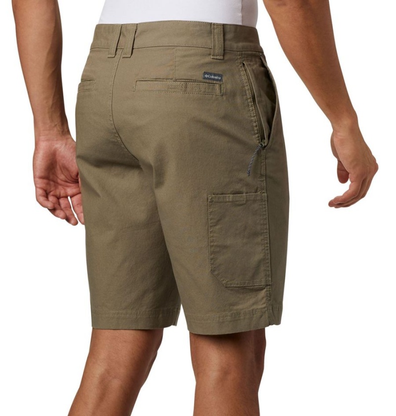 Olive Men's Columbia Flex ROC Shorts | ENTYD-0834