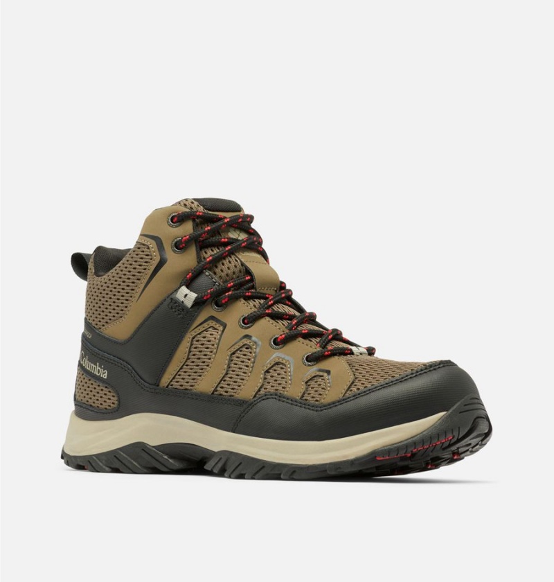 Olive Men's Columbia Granite Trail Mid Waterproof Hiking Shoes | LGQIF-3089