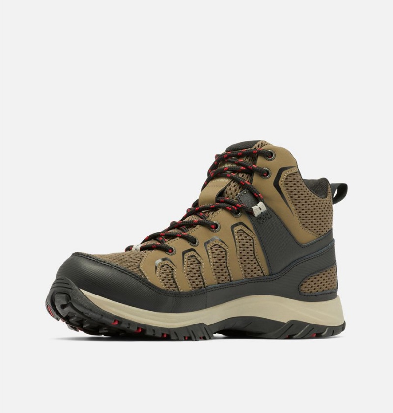 Olive Men's Columbia Granite Trail Mid Waterproof Hiking Shoes | LGQIF-3089