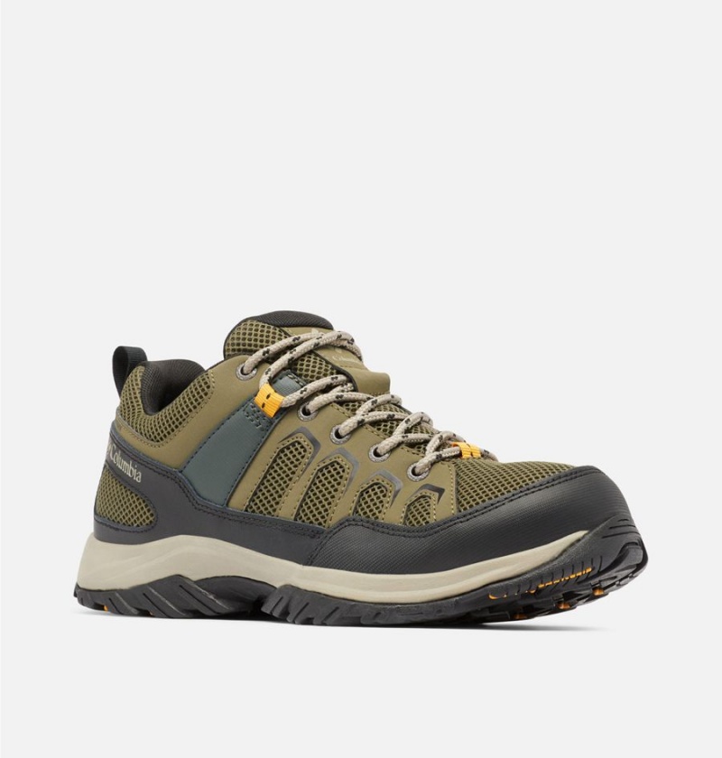 Olive Men's Columbia Granite Trail Waterproof Hiking Shoes | GDQHW-8463