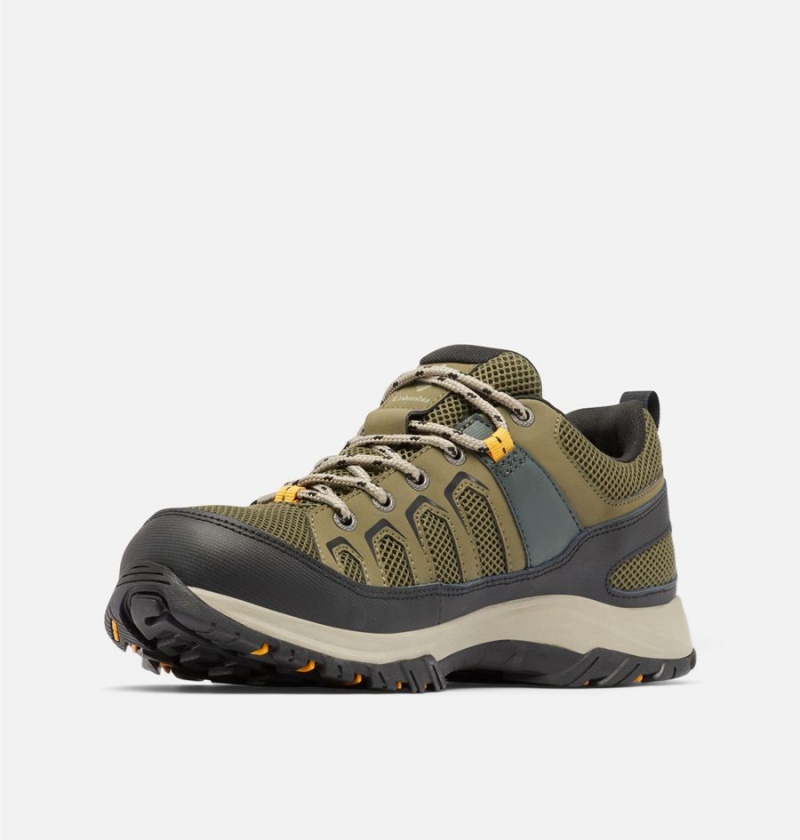 Olive Men's Columbia Granite Trail Waterproof Hiking Shoes | GDQHW-8463