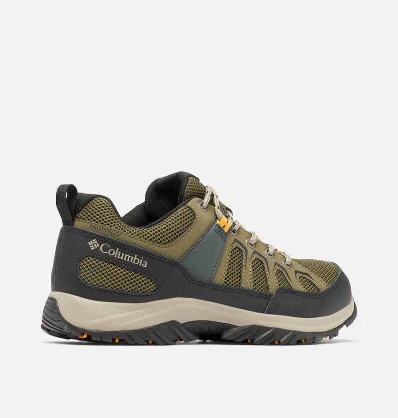 Olive Men's Columbia Granite Trail Waterproof Hiking Shoes | GDQHW-8463