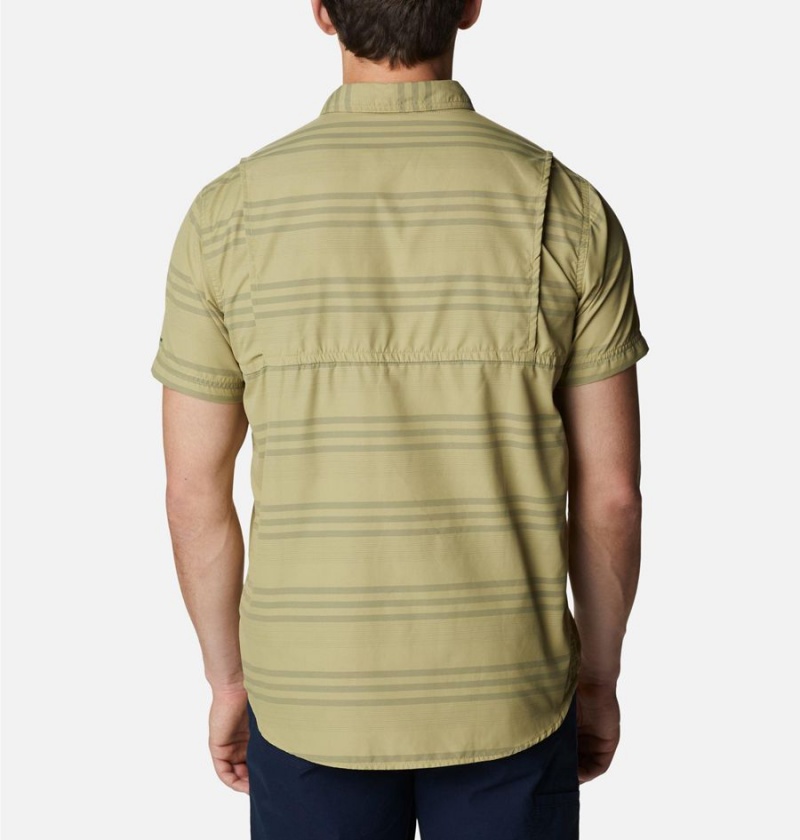 Olive Men's Columbia Homecrest Short Sleeve Shirt | CLQYW-8942