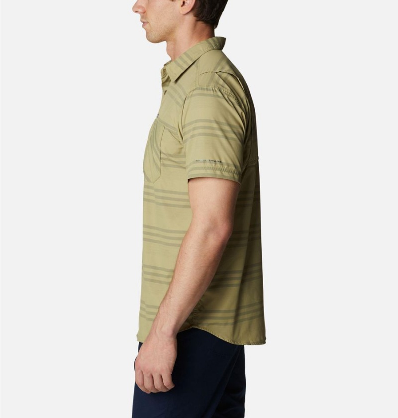 Olive Men's Columbia Homecrest Short Sleeve Shirt | CLQYW-8942