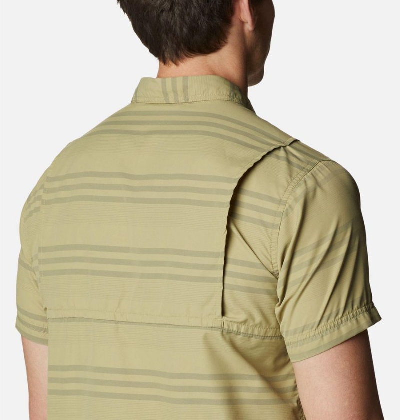 Olive Men's Columbia Homecrest Short Sleeve Shirt | CLQYW-8942