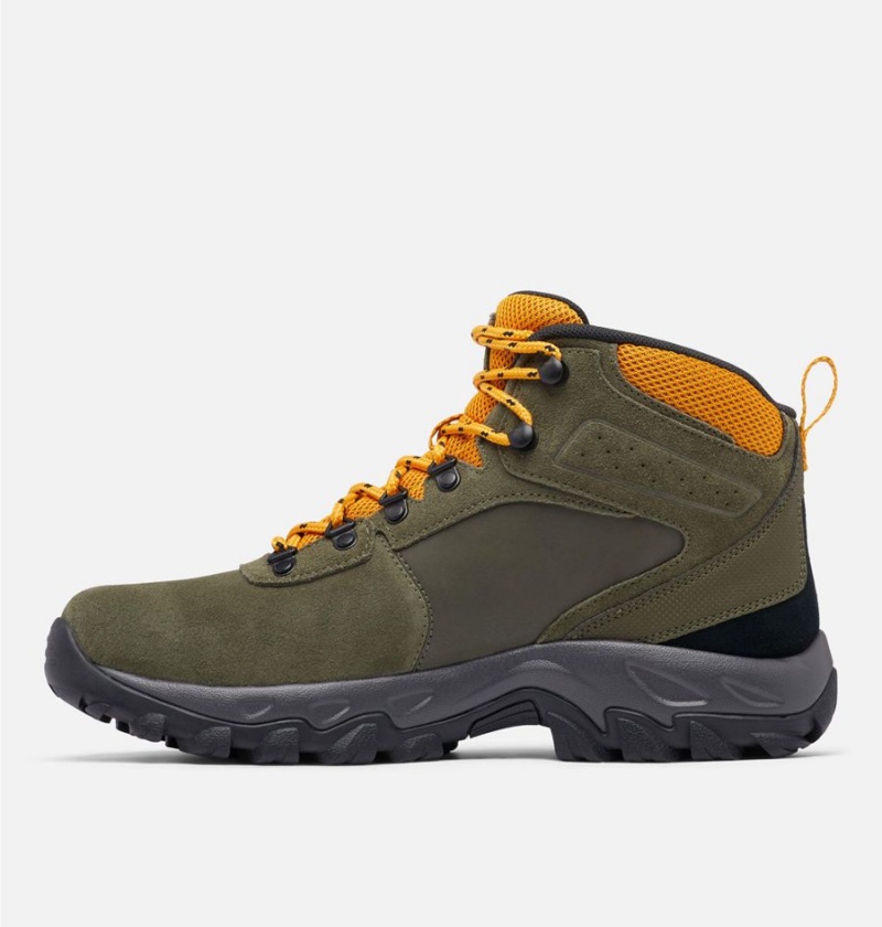 Olive Men's Columbia Newton Ridge Plus II Suede Waterproof Boot Hiking Shoes | PKOTY-5270