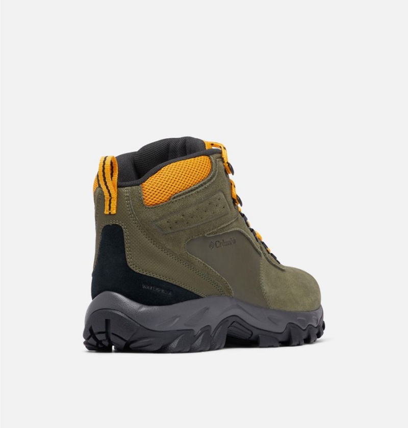 Olive Men's Columbia Newton Ridge Plus II Suede Waterproof Boot Hiking Shoes | PKOTY-5270