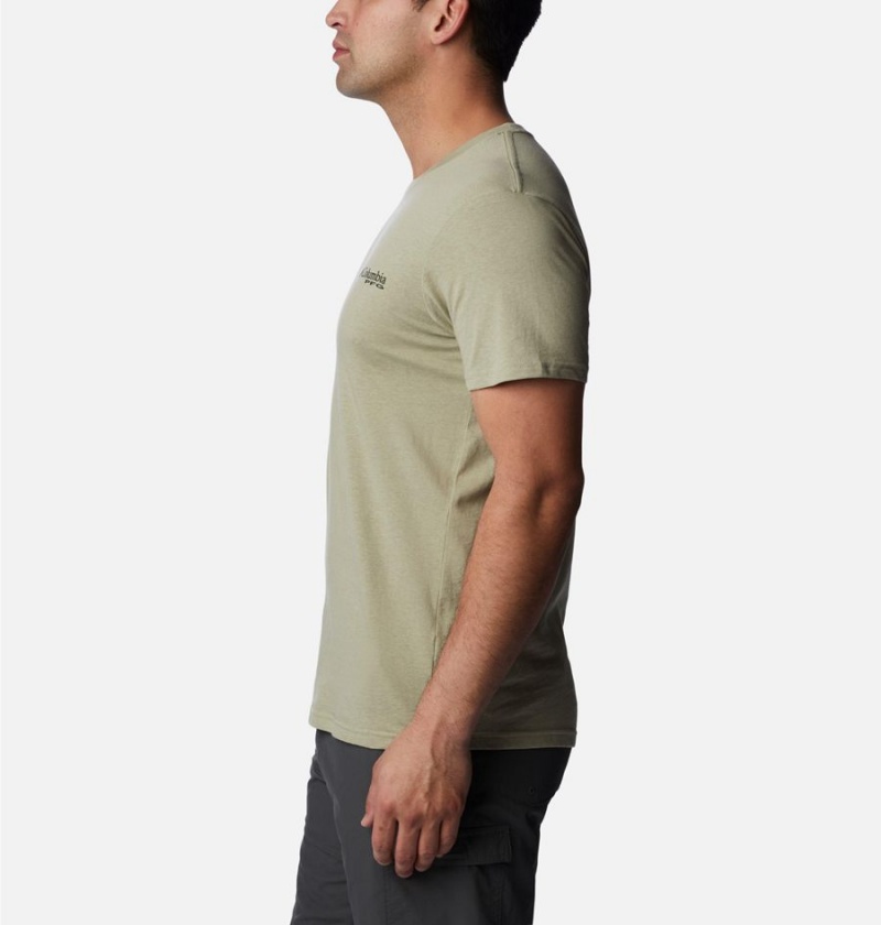 Olive Men's Columbia PFG Gharet Graphic T-Shirt | QLXRA-7809